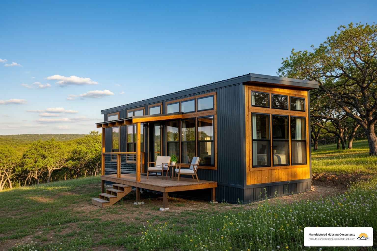 stylish modern tiny home with a porch in the Texas Hill Country - Tiny home vacation rental