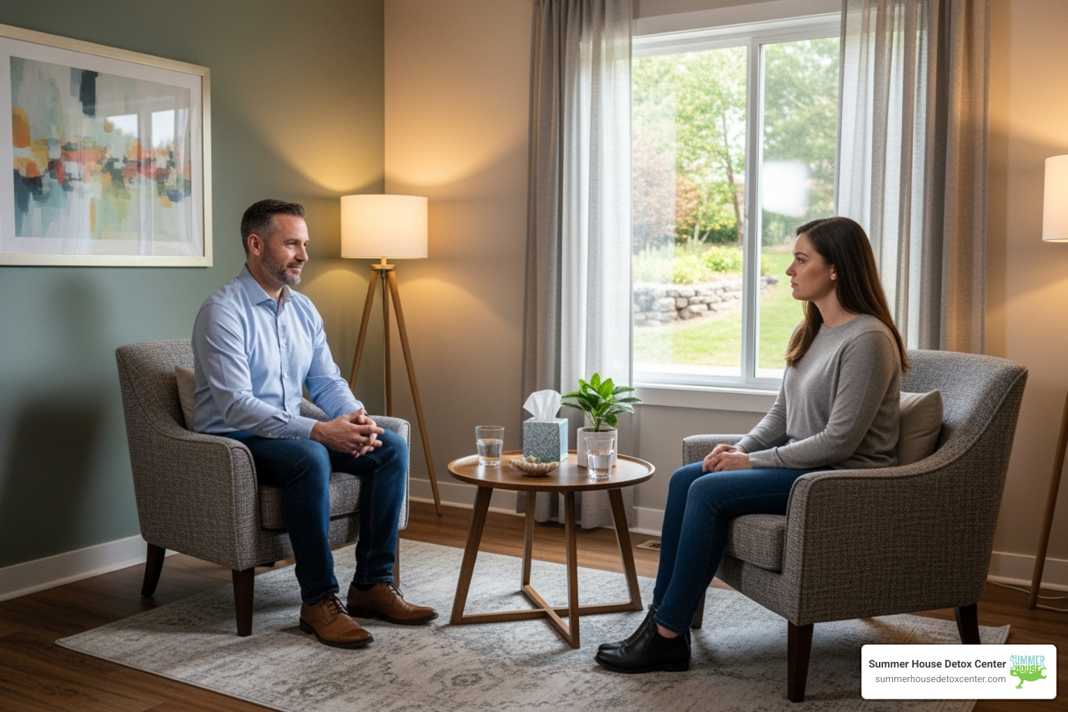 one-on-one therapy session - residential substance abuse treatment