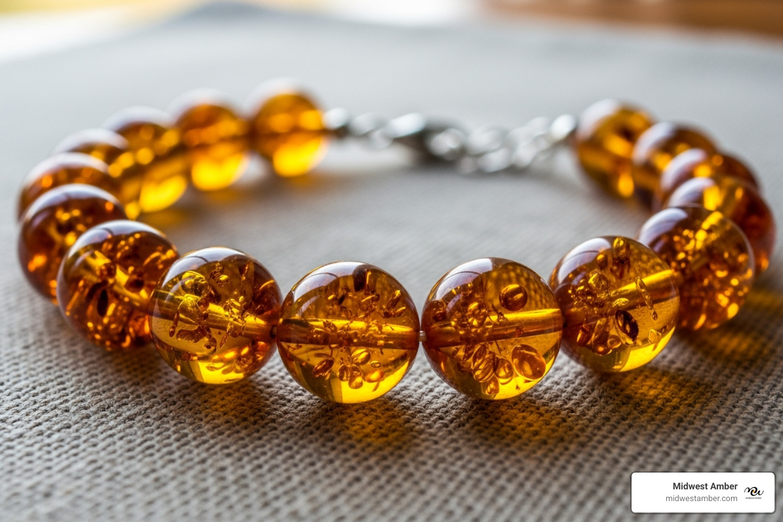 certificate of authenticity next to a genuine amber bracelet - bracelet amber