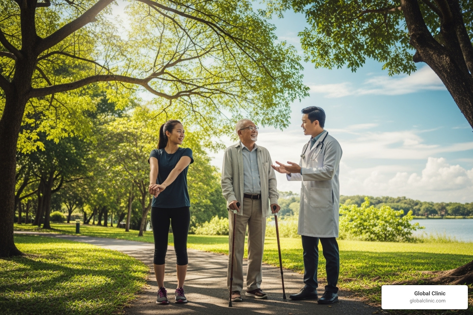 Diverse group of people (athlete, older adult, professional) - nad drip at home