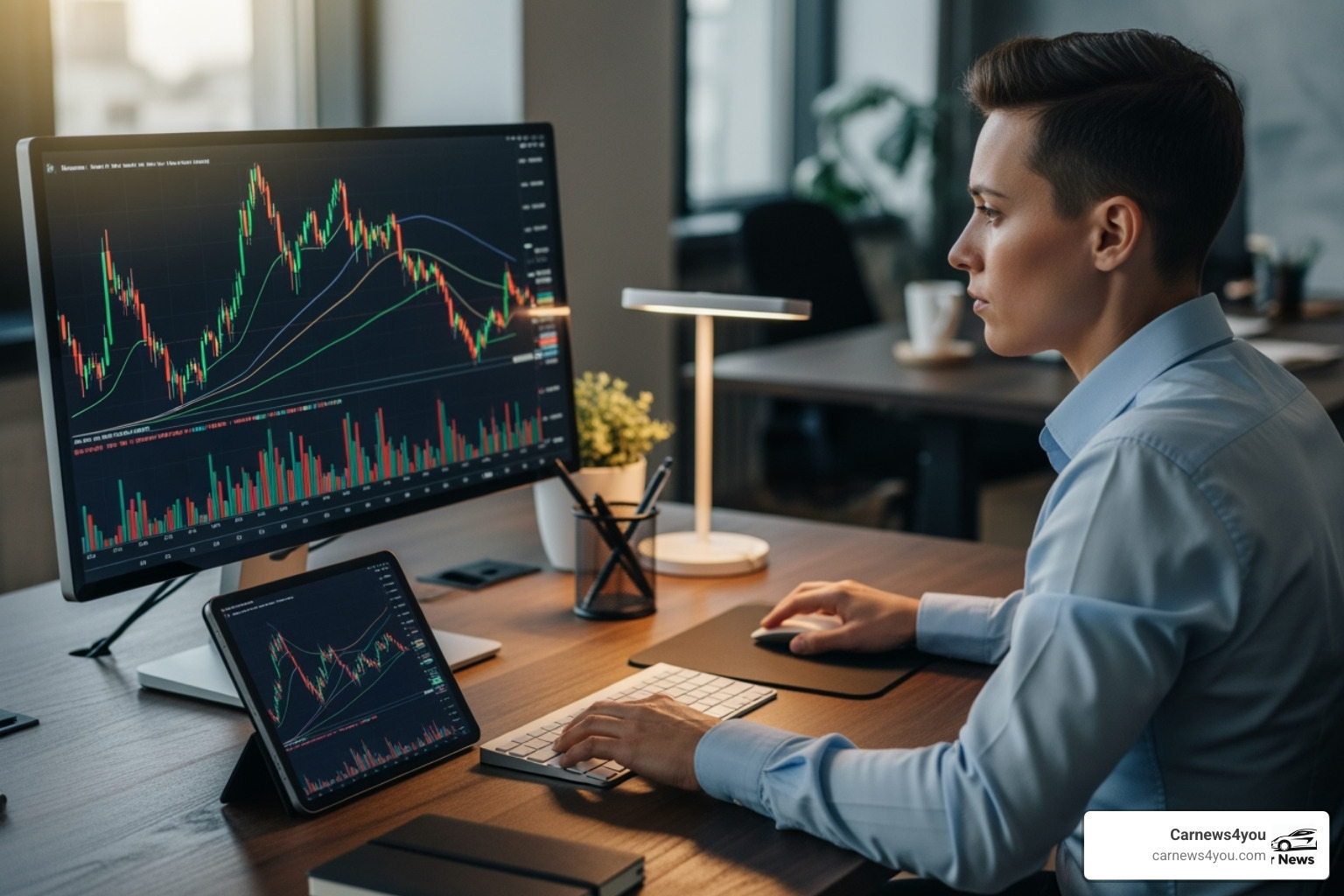 person looking at financial charts - fintechzoom.com bitcoin wallet person looking at financial charts - fintechzoom.com bitcoin wallet