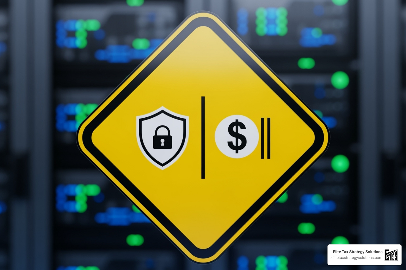 A "Caution" sign with icons for data security and hidden fees - taxing company that outsource for startups A "Caution" sign with icons for data security and hidden fees - taxing company that outsource for startups