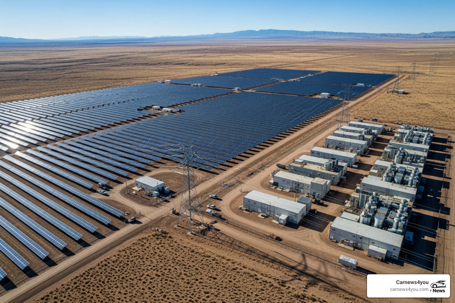 Solar farm powering a mining operation Solar farm powering a mining operation