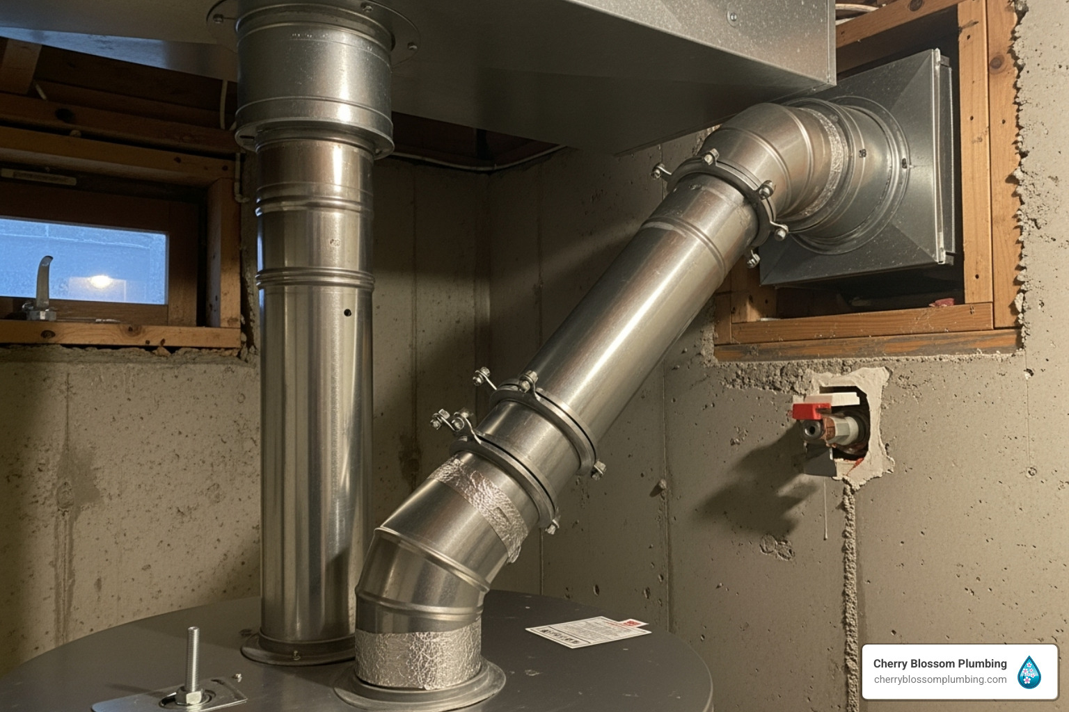 proper water heater vent pipe installation - Hot water heater replacement