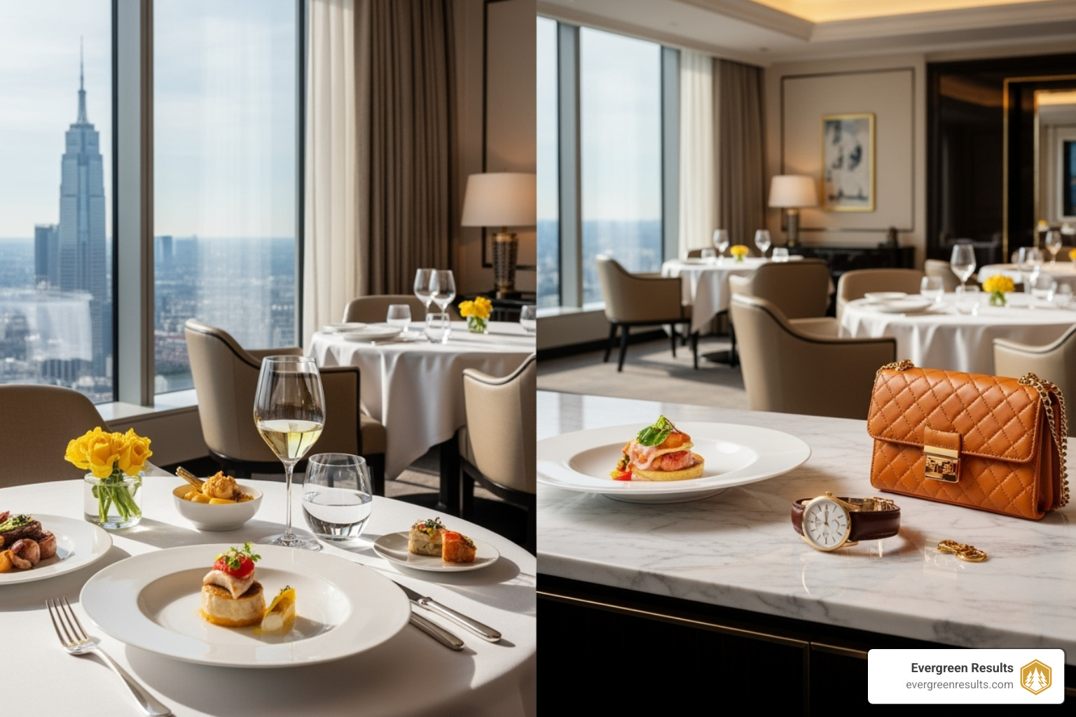 a sophisticated brand advertisement or product shot - travel & luxury lifestyle marketing agency