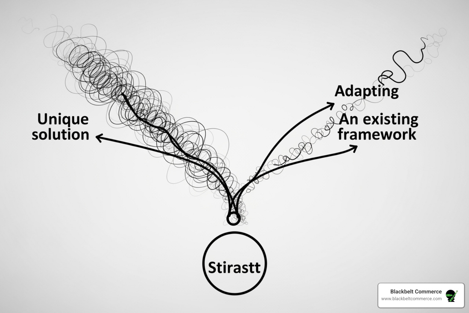 Flowchart helping decide between customizing a platform and building from scratch - custom e-commerce solution Flowchart helping decide between customizing a platform and building from scratch - custom e-commerce solution