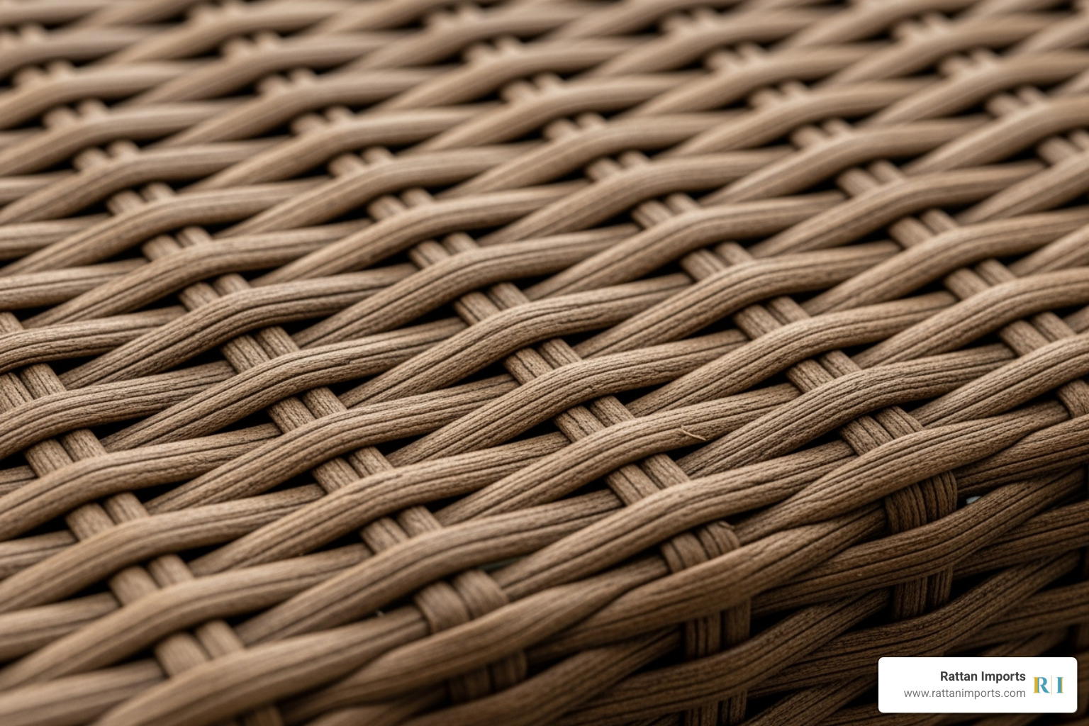 Close-up shot showing the texture of brown PE rattan wicker, highlighting the intricate weave and durable finish - brown wicker side table outdoor