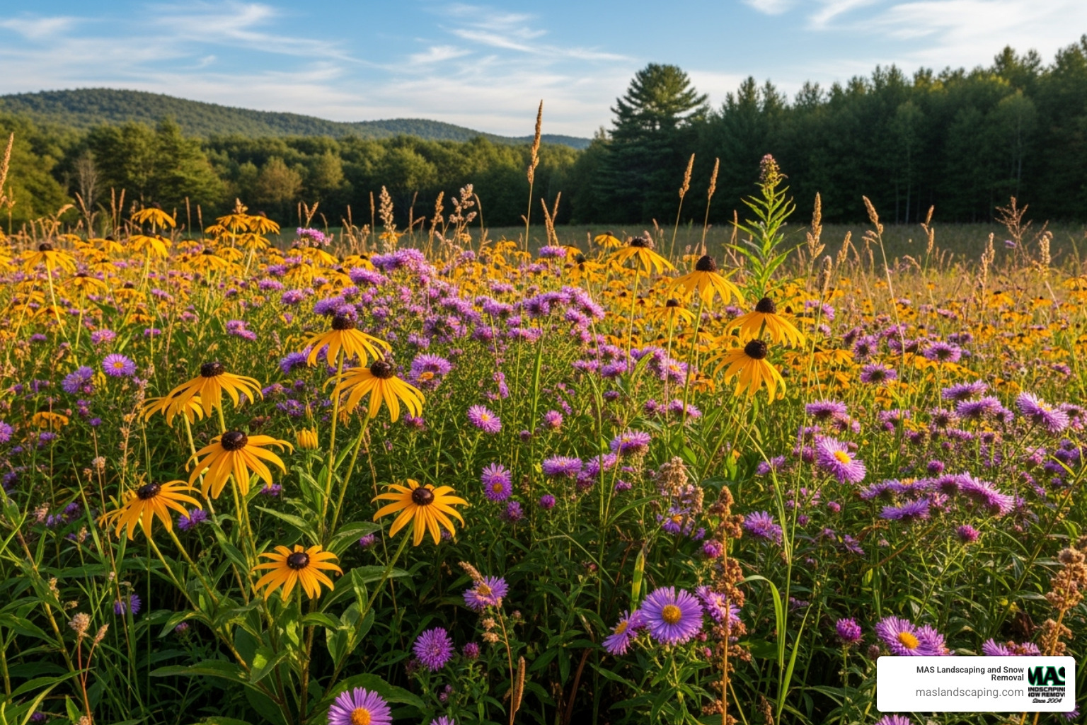 native New England plants like Black-eyed Susans and New England Asters - gardening near me