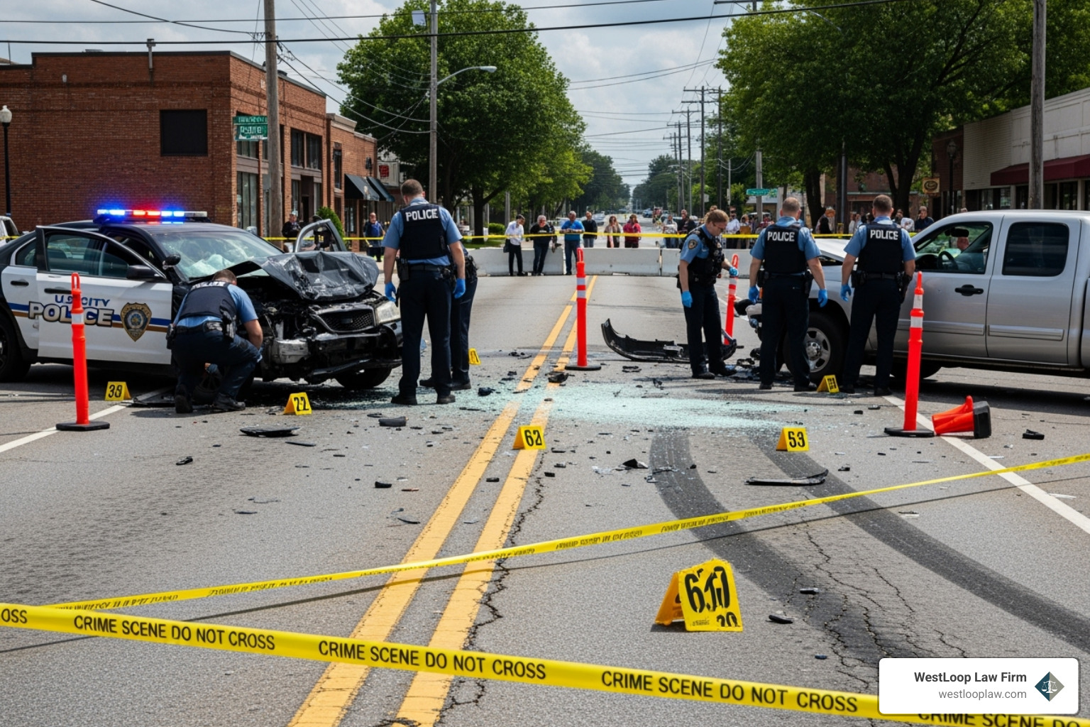 An accident scene investigation - best personal injury attorney houston
