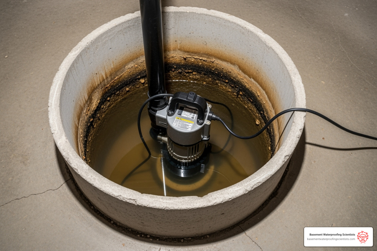 a submersible sump pump inside a sump pit - Sump pump French drain
