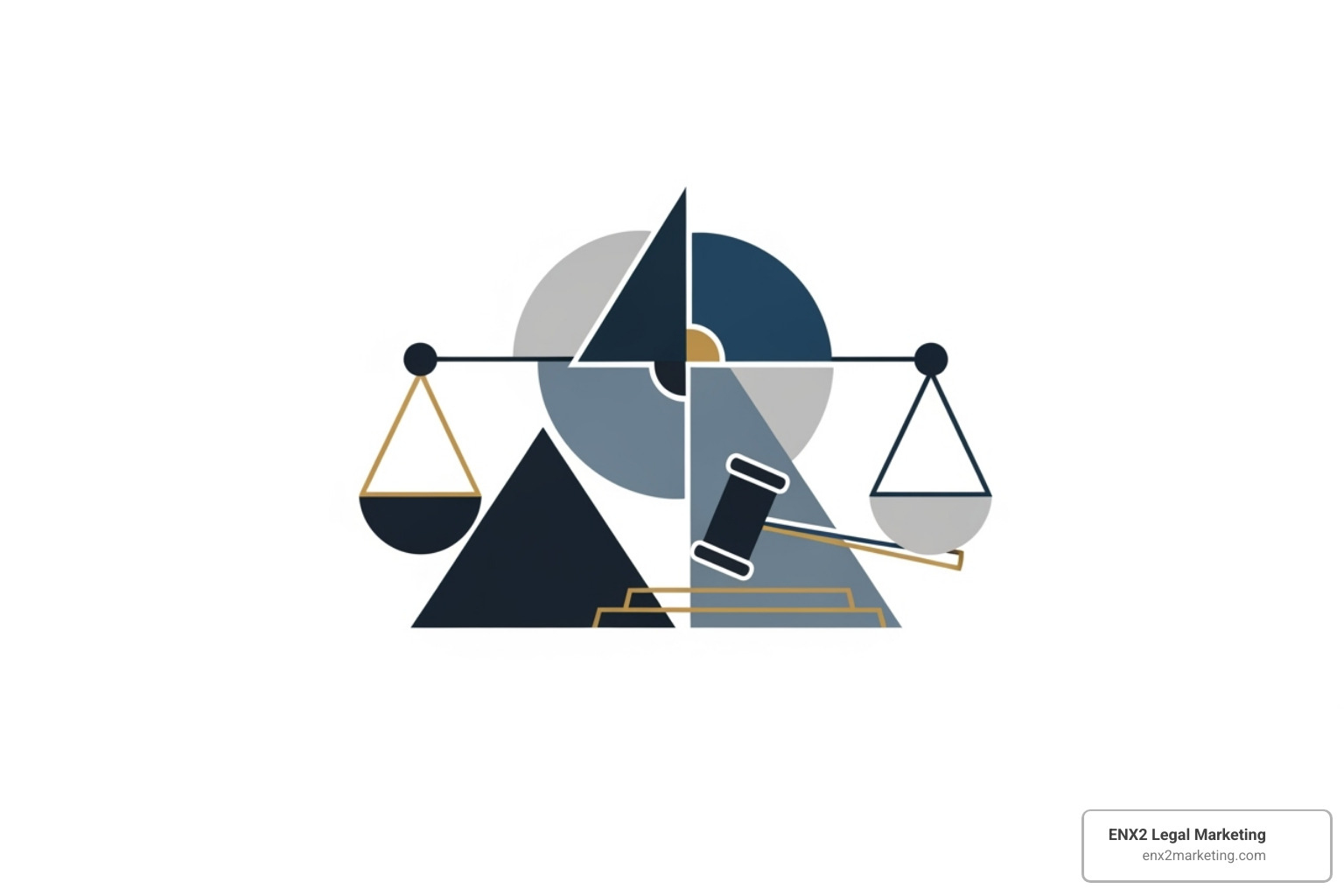 Modern abstract law firm logo using geometric shapes - lawyer logos