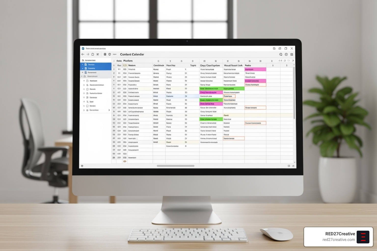 Social media content calendar template in a spreadsheet - Social media content plan Social media content calendar template in a spreadsheet - Social media content plan