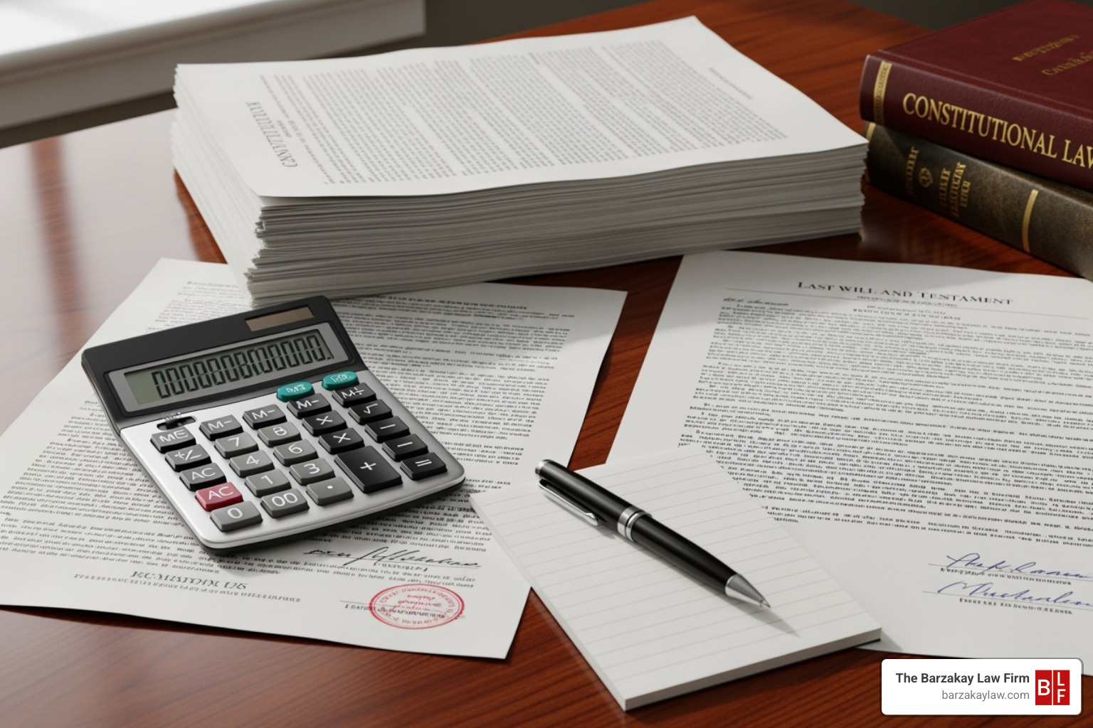 calculator and legal documents - what percent of your settlement does lawyer get car accident