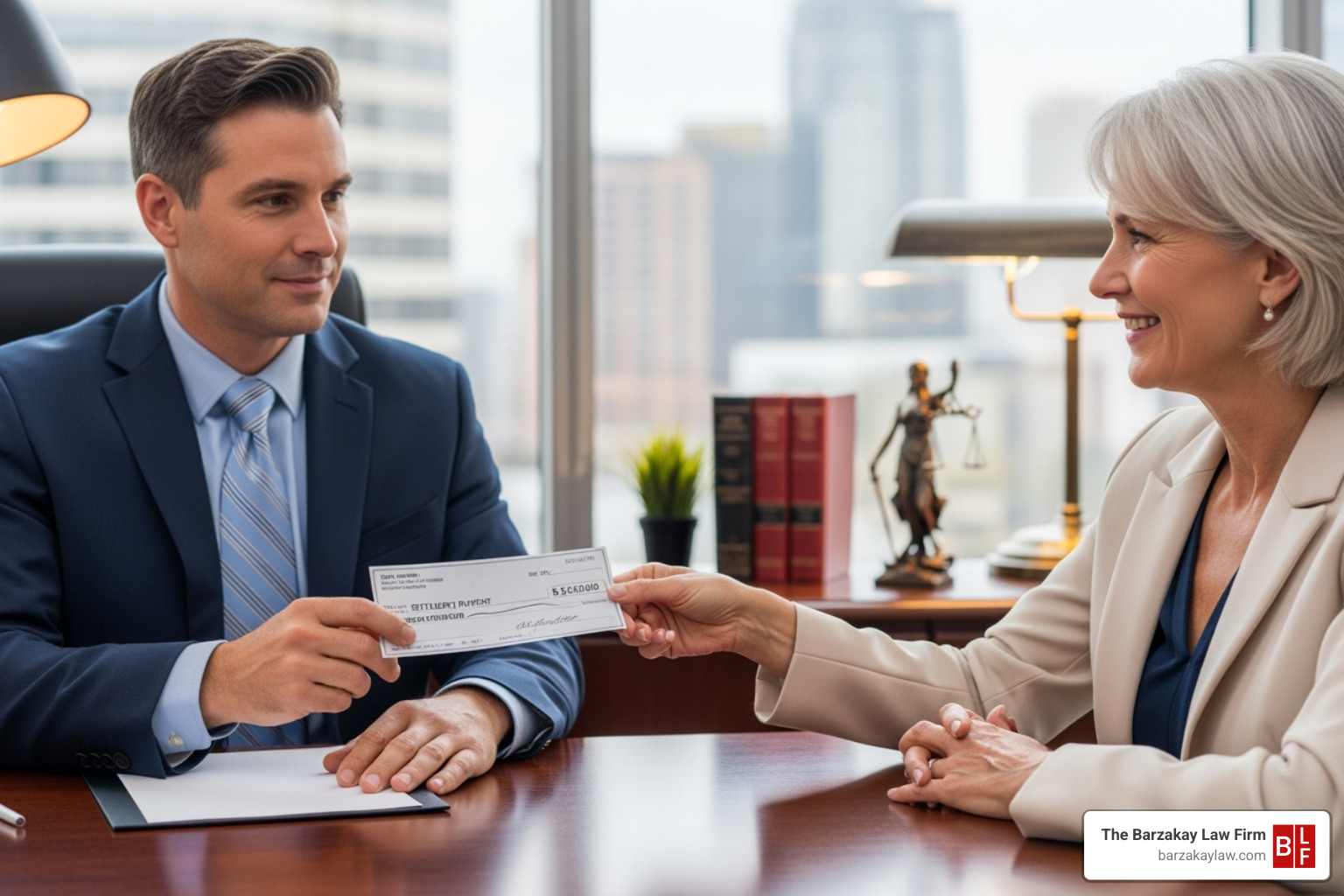 person receiving settlement check - what percent of your settlement does lawyer get car accident