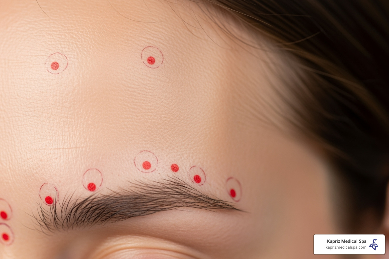 Dermal filler injection sites for a brow lift - Natural brow lift Dermal filler injection sites for a brow lift - Natural brow lift