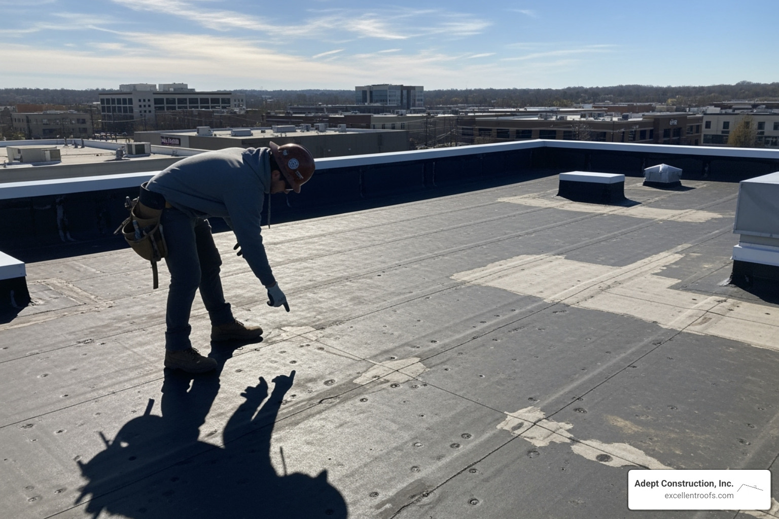 Roof being inspected for hail damage - Downers Grove roofing company