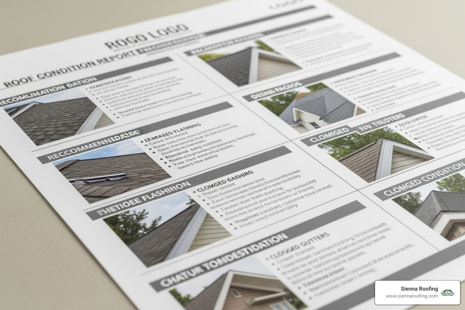 detailed roof condition report with photos and recommendations - Roof maintenance program