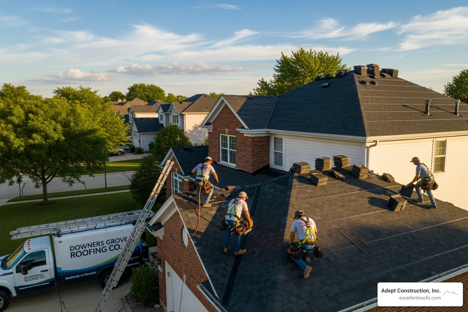 Building permit document - Downers Grove roofing company