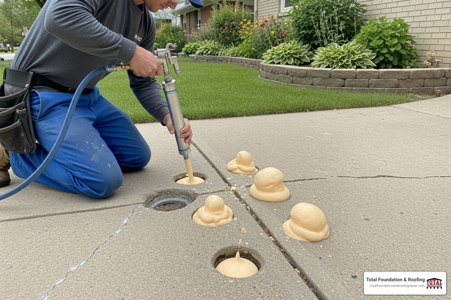 polyurethane foam injection - concrete repair methods