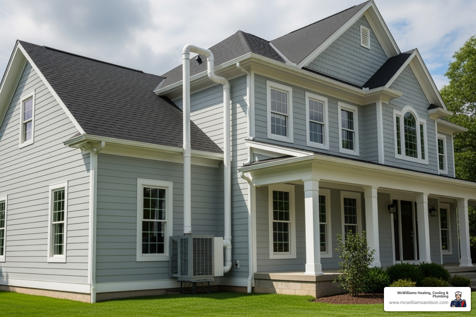 a radon mitigation system installed on the side of a house - radon air quality a radon mitigation system installed on the side of a house - radon air quality