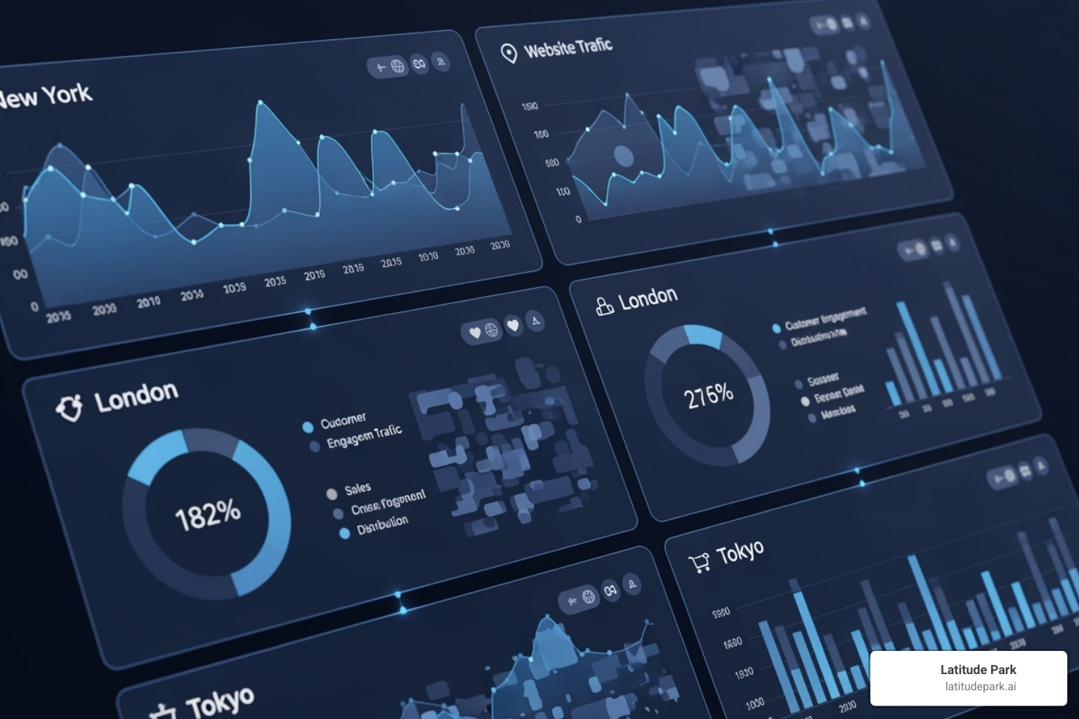 Dashboard showing multi-location campaign performance - Franchise digital advertising agency