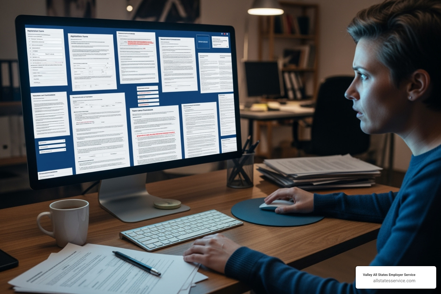 person looking confused at a computer screen with forms - can i-9 verification be done remotely