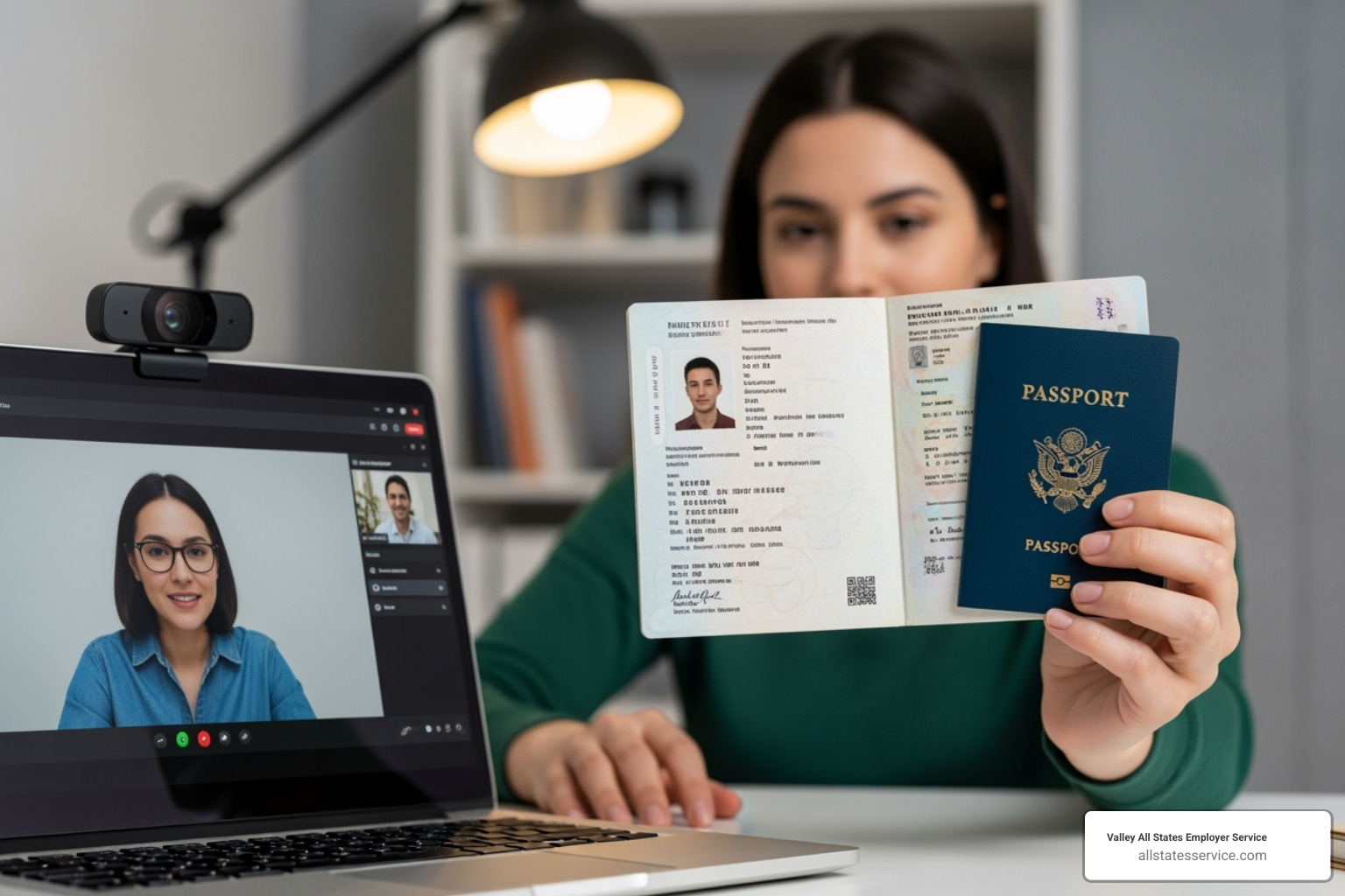 video call showing document verification - i 9 verification for remote employees 2025