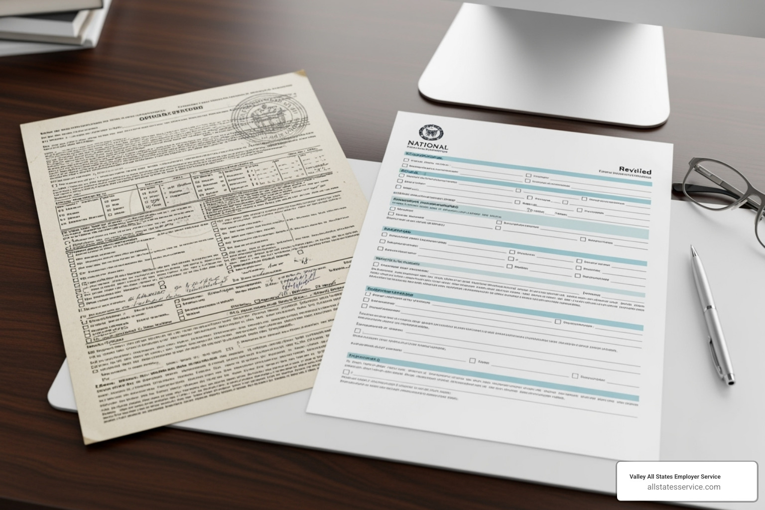 showing a side-by-side of the old and new Form I-9 - Remote I-9 compliance