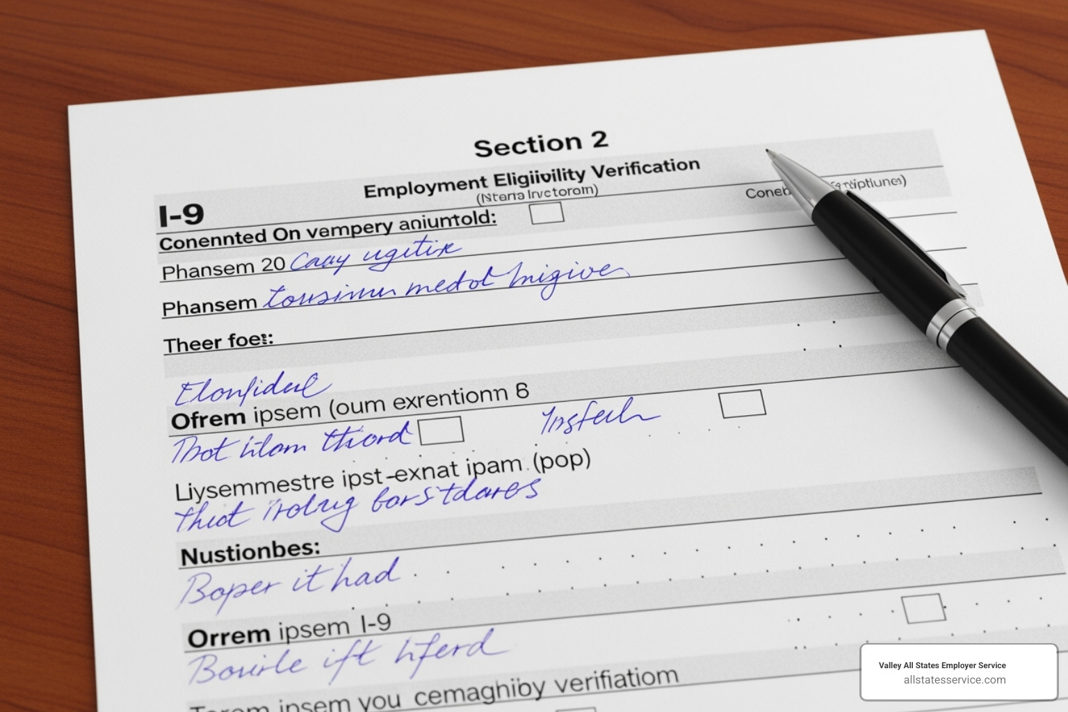 completed Section 2 of the new Form I-9 - i 9 verification for remote employees 2025