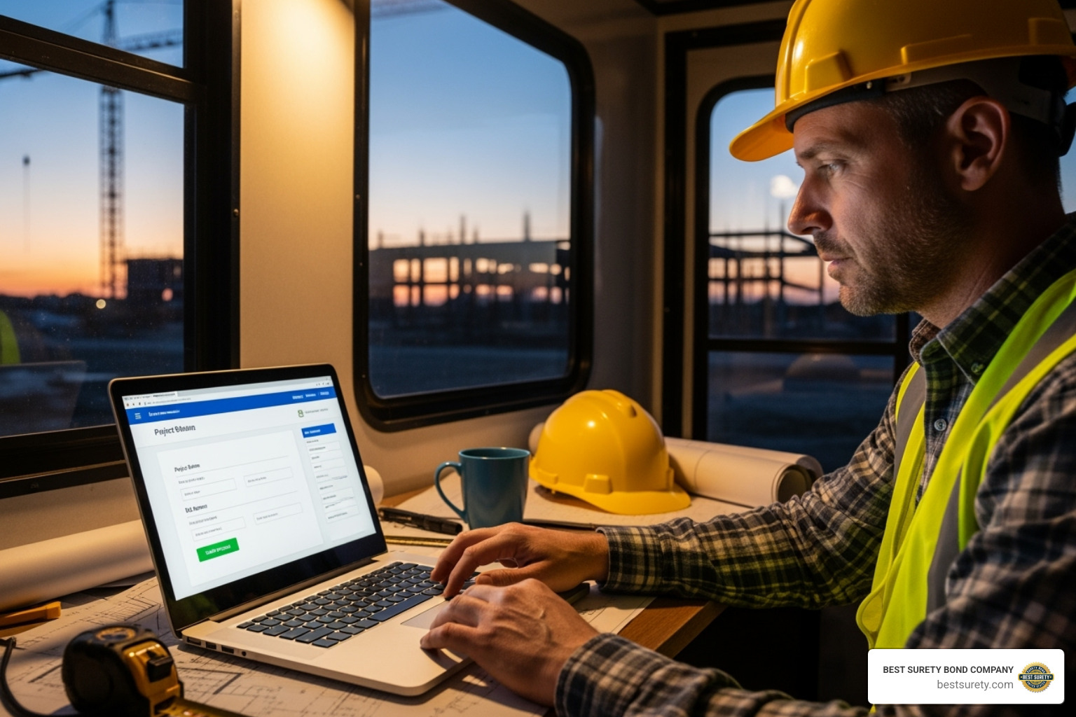 Contractor submitting a bid proposal online - bid and performance bonds Contractor submitting a bid proposal online - bid and performance bonds