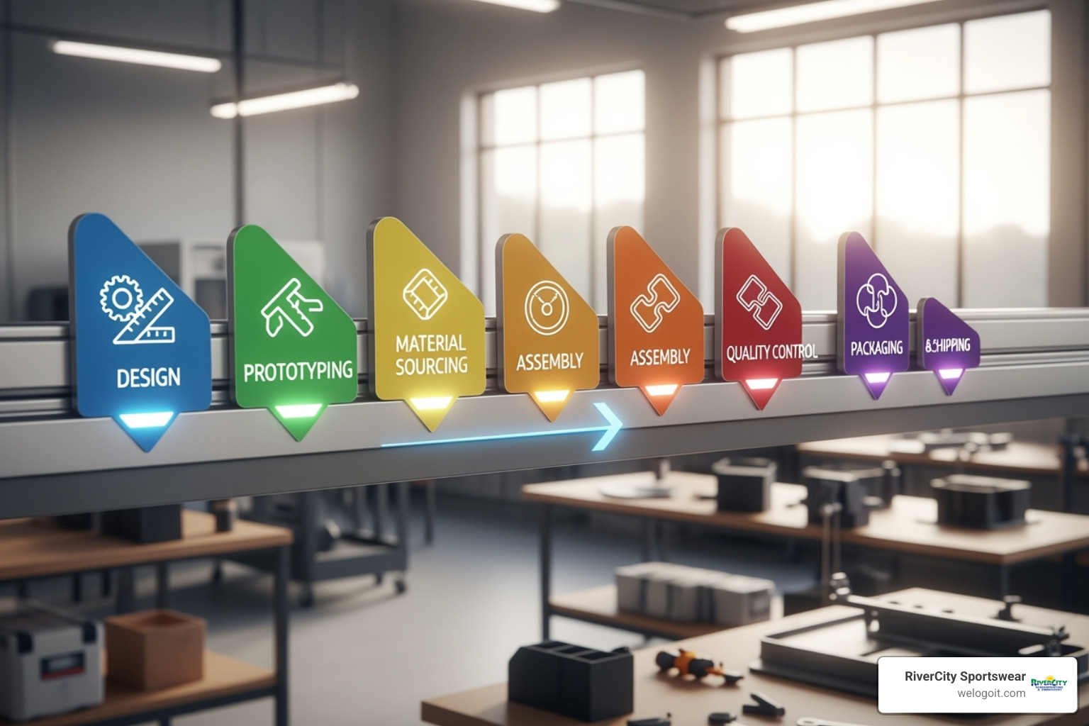 production timeline visual - hoodie printing service