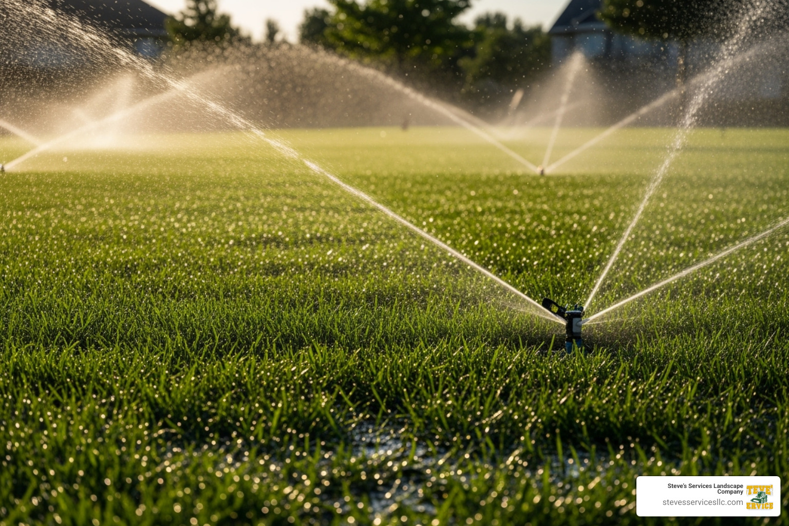 Green lawn with efficient sprinklers - cost of sprinkler system control box