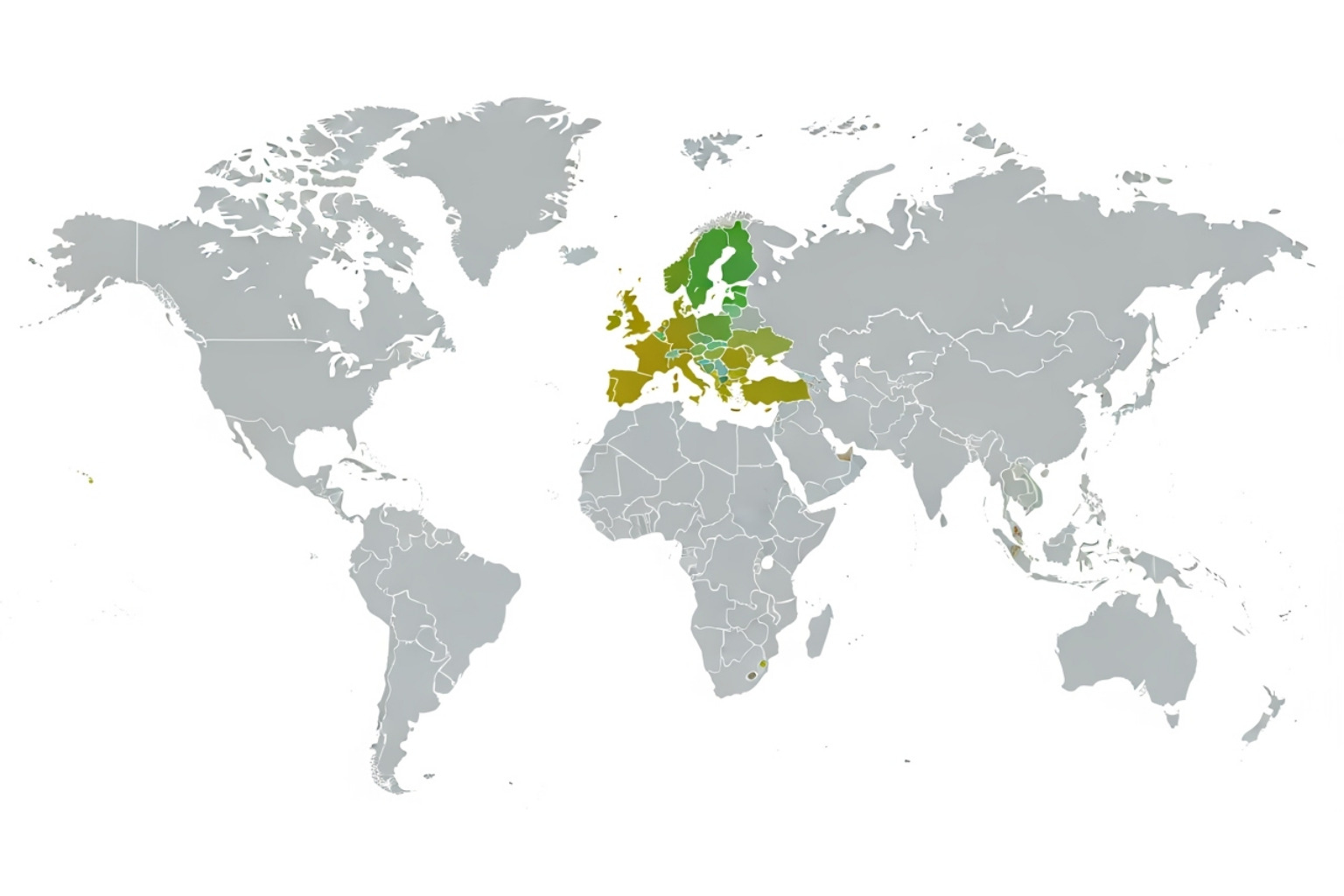 World map highlighting countries with legal cannabis markets - 5starsstocks.com cannabis