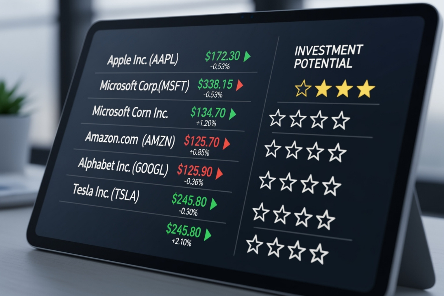 5StarsStocks.com star rating system next to a stock ticker - 5starsstocks.com buy now