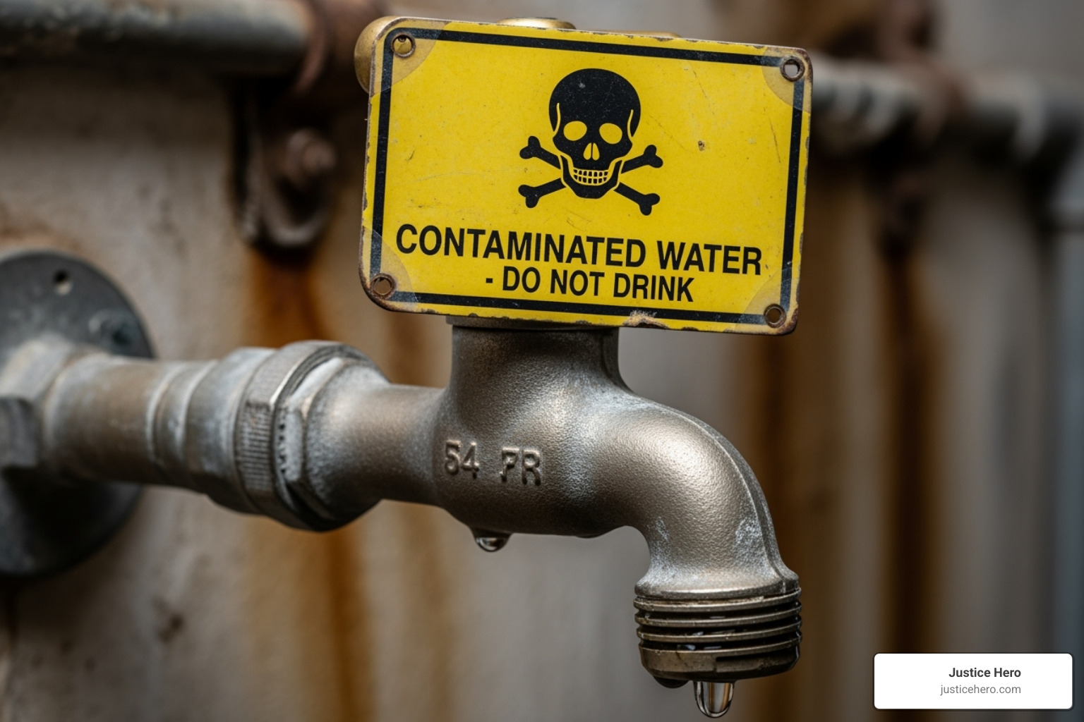 water tap with a warning sign about contamination - pfas lawsuit settlement amounts per person water tap with a warning sign about contamination - pfas lawsuit settlement amounts per person