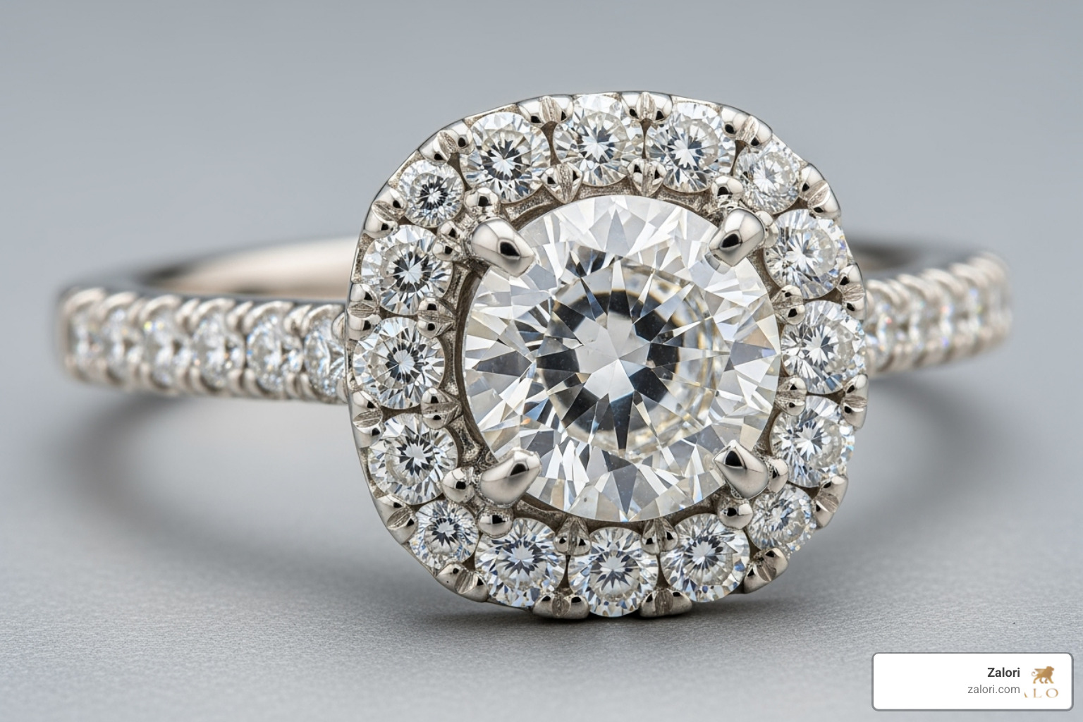 halo engagement ring - Engagement ring settings