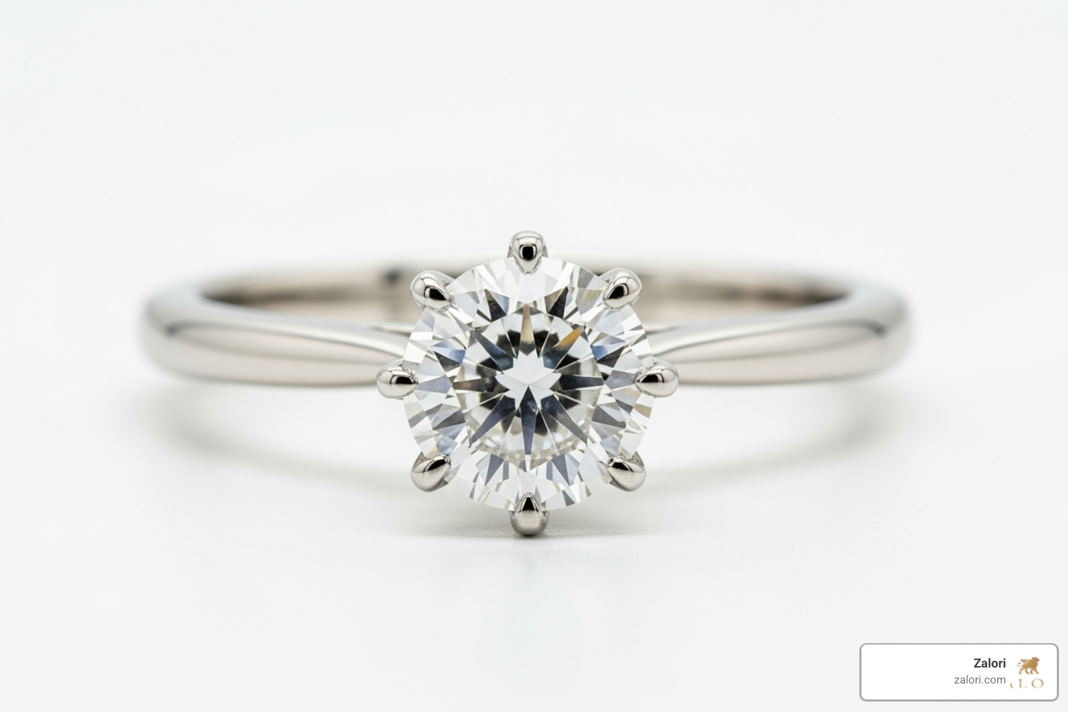 classic 6-prong solitaire engagement ring - Engagement ring settings