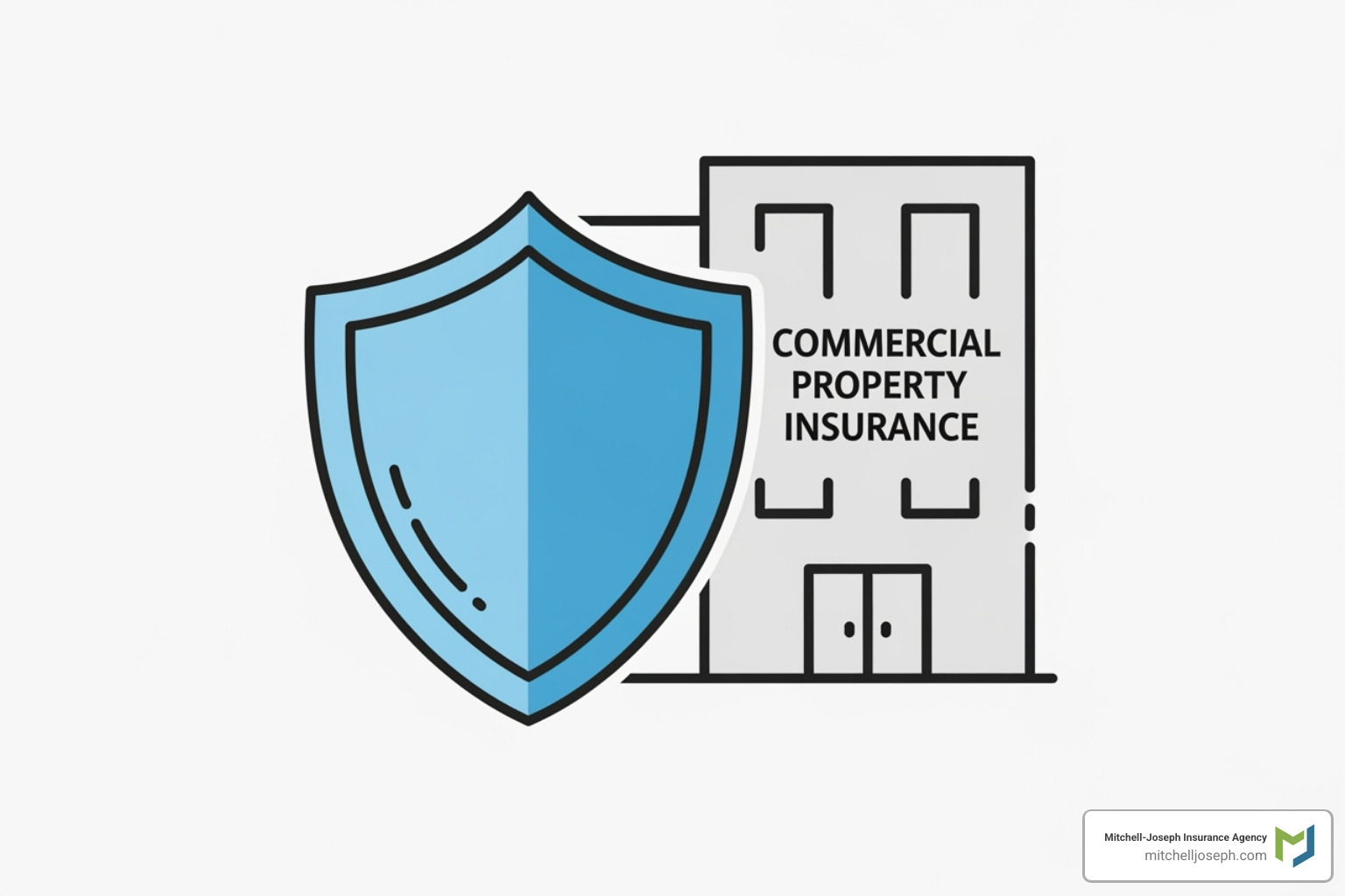 Icons representing general liability and commercial property insurance bundled together - cheap general liability insurance for photographers Icons representing general liability and commercial property insurance bundled together - cheap general liability insurance for photographers
