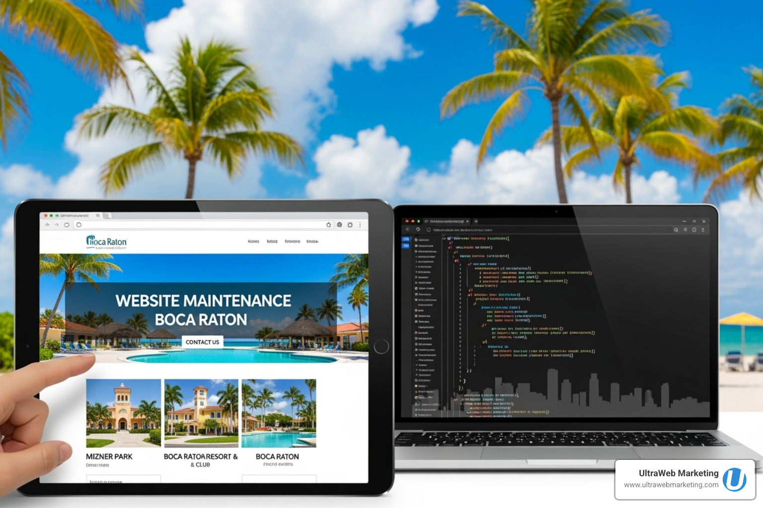 Image of a checklist or dashboard showing maintenance tasks - website maintenance boca raton