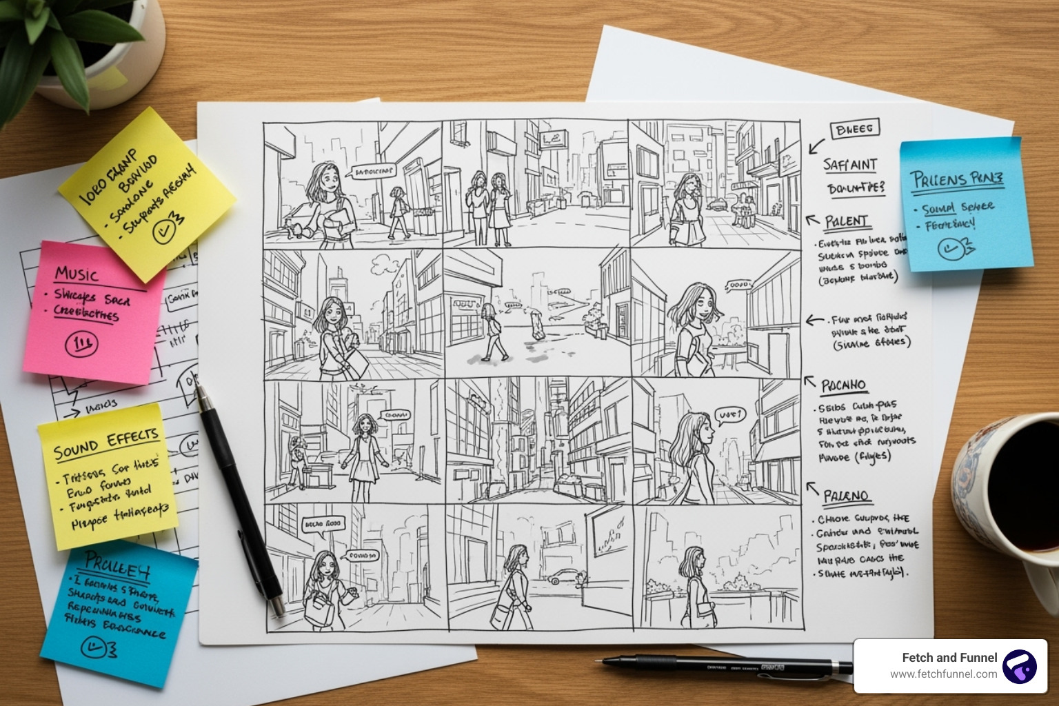 storyboard for a video project - sales funnel for video production agencies storyboard for a video project - sales funnel for video production agencies