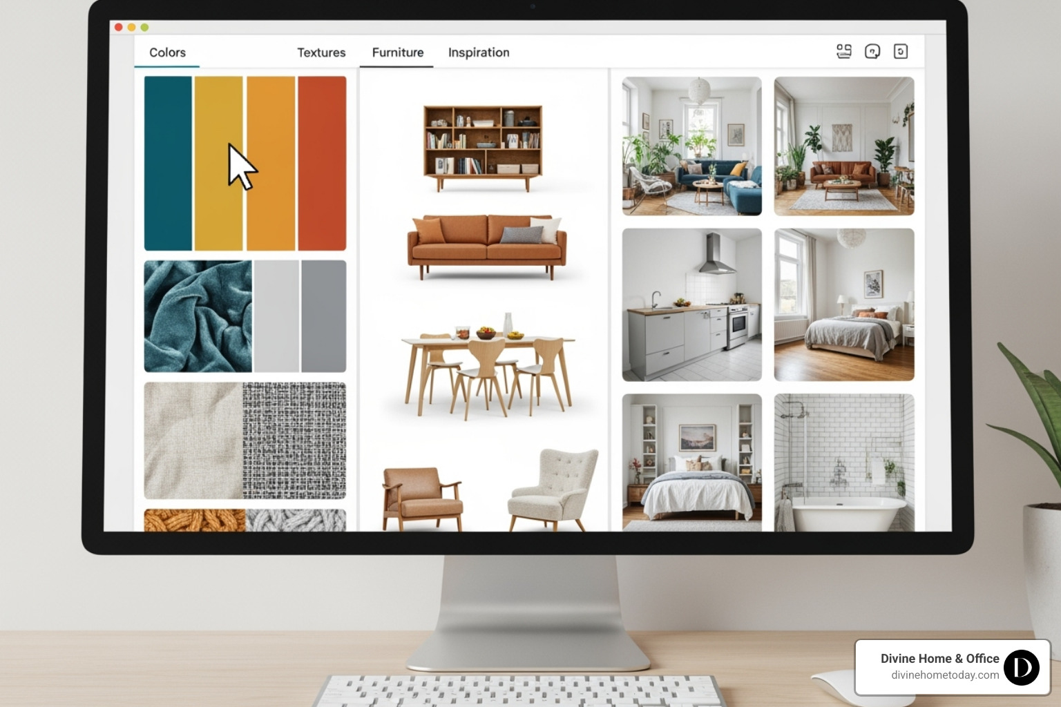 a digital mood board created with modern software - why is visual communication important for interior design