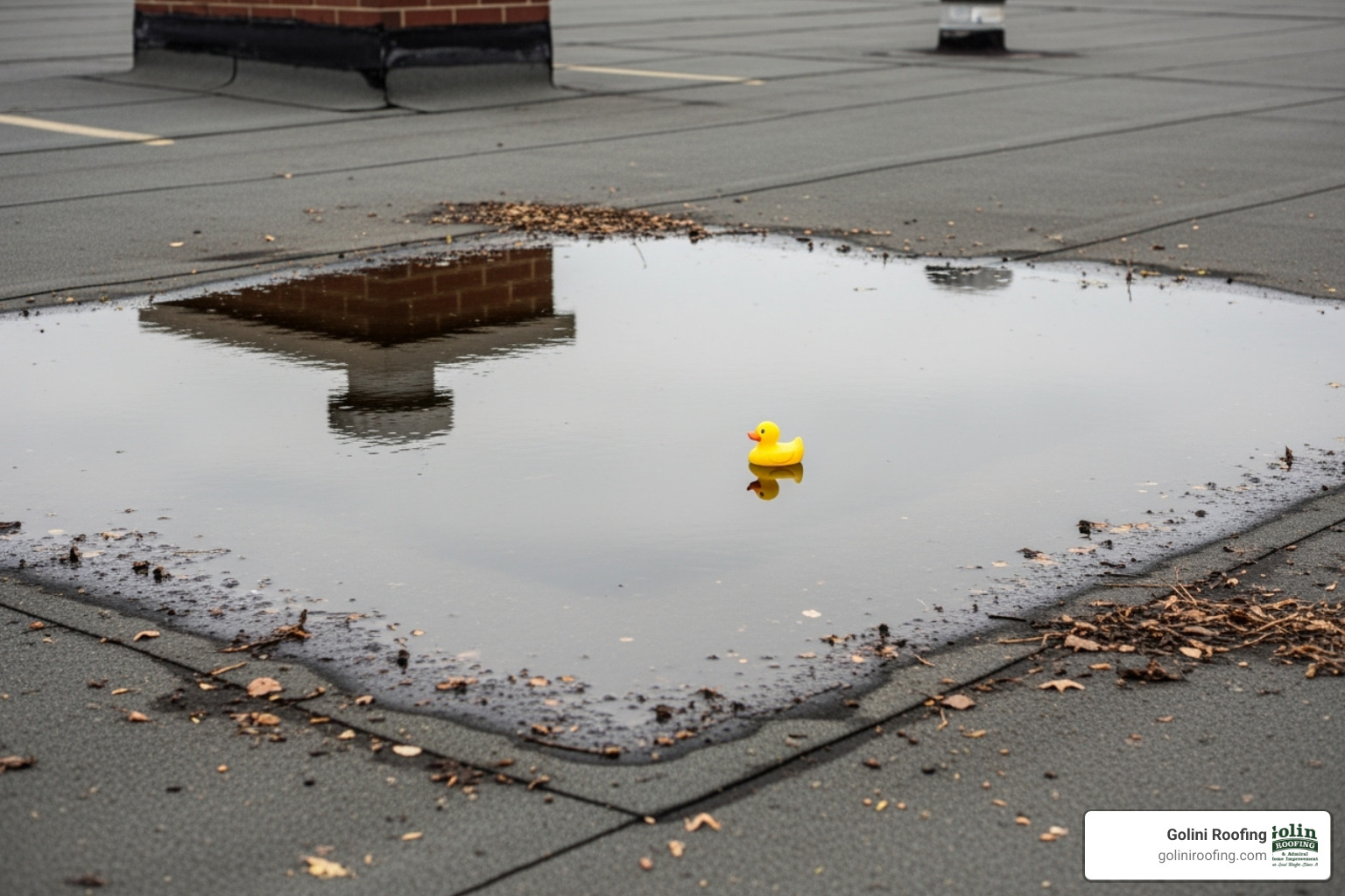 Image of a professional roofer performing an inspection - cost to repair flat roof ponding Image of a professional roofer performing an inspection - cost to repair flat roof ponding