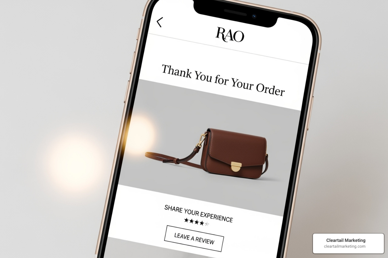 Bellroy post-purchase email - Drip email examples