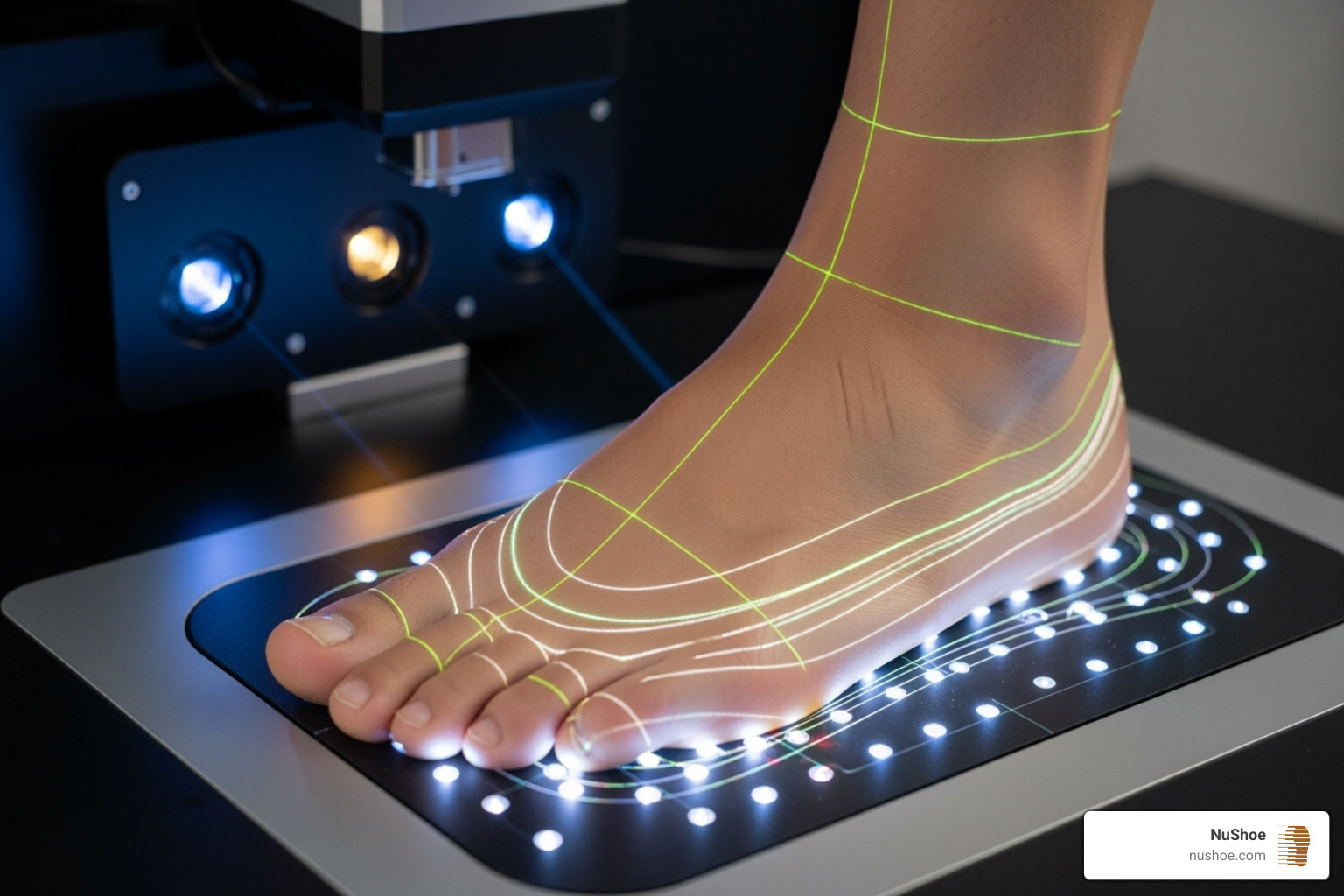 a 3D foot scanner in action - custom fit shoes a 3D foot scanner in action - custom fit shoes