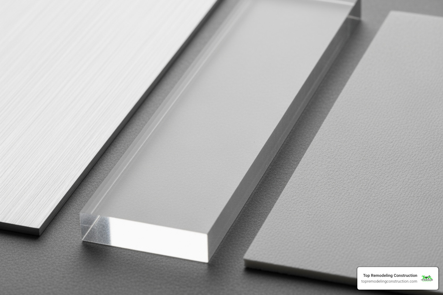 close-up showing the textures of aluminum, polycarbonate, and vinyl patio cover materials - Waterproof patio cover close-up showing the textures of aluminum, polycarbonate, and vinyl patio cover materials - Waterproof patio cover