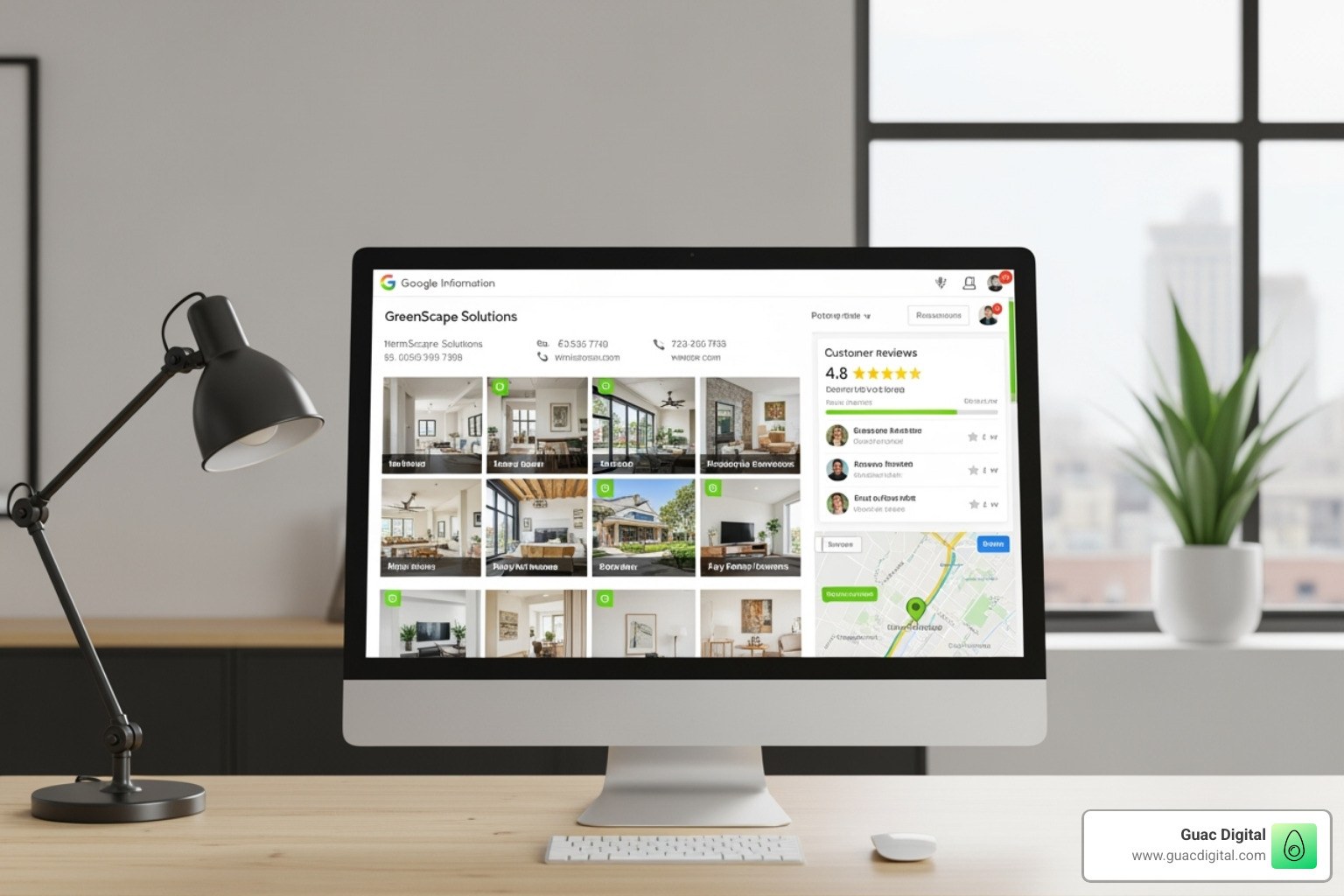Image of a fully optimized Google Business Profile on a desktop screen - how to manage google reviews business Image of a fully optimized Google Business Profile on a desktop screen - how to manage google reviews business