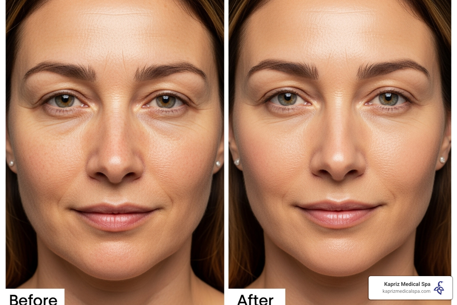 Before-and-after results for a skin treatment - skin rejuvenation treatment cost