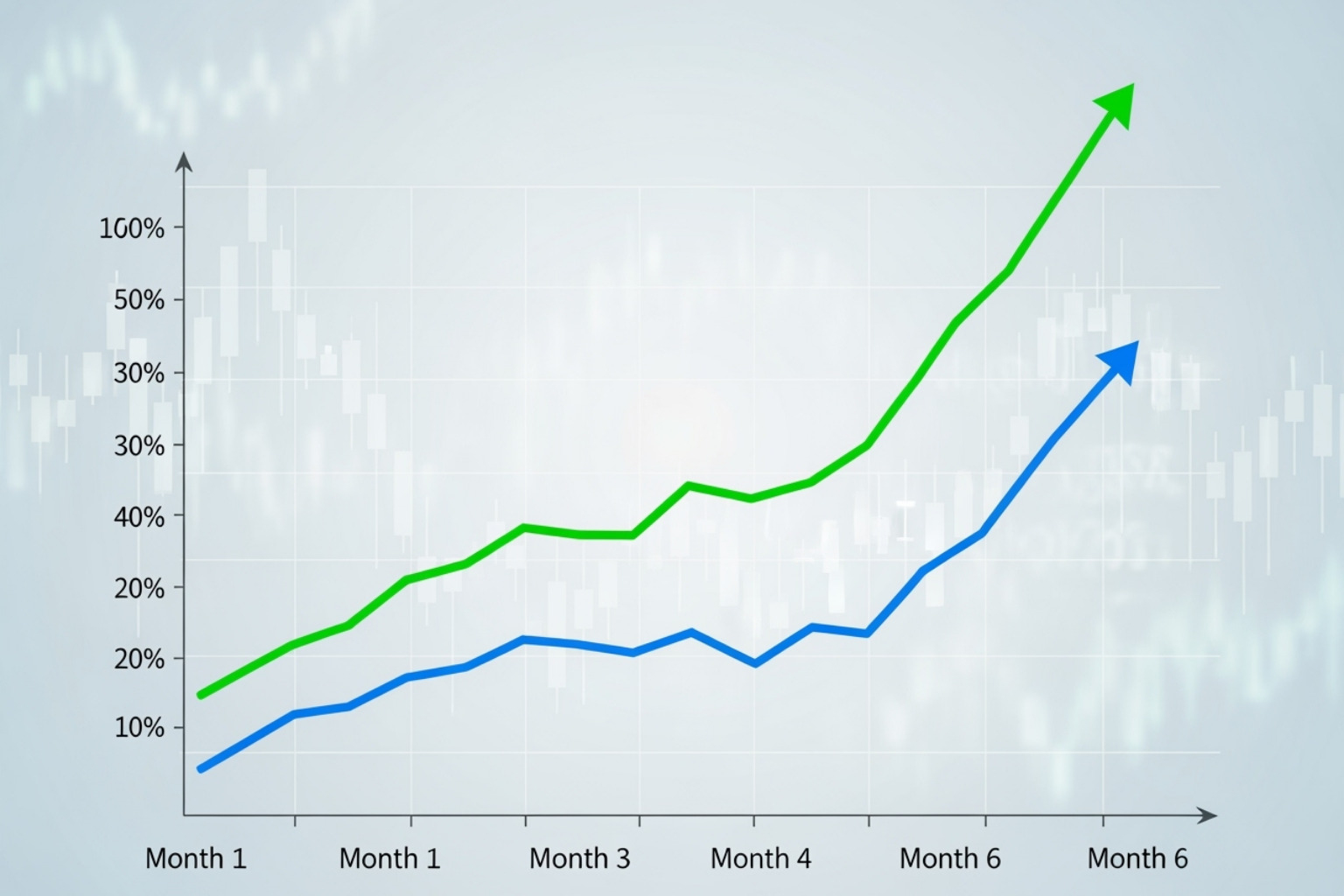 A chart showing positive portfolio growth attributed to using FintechZoom.com, outperforming the NASDAQ benchmark over a 6-month period - fintechzoom.com nasdaq