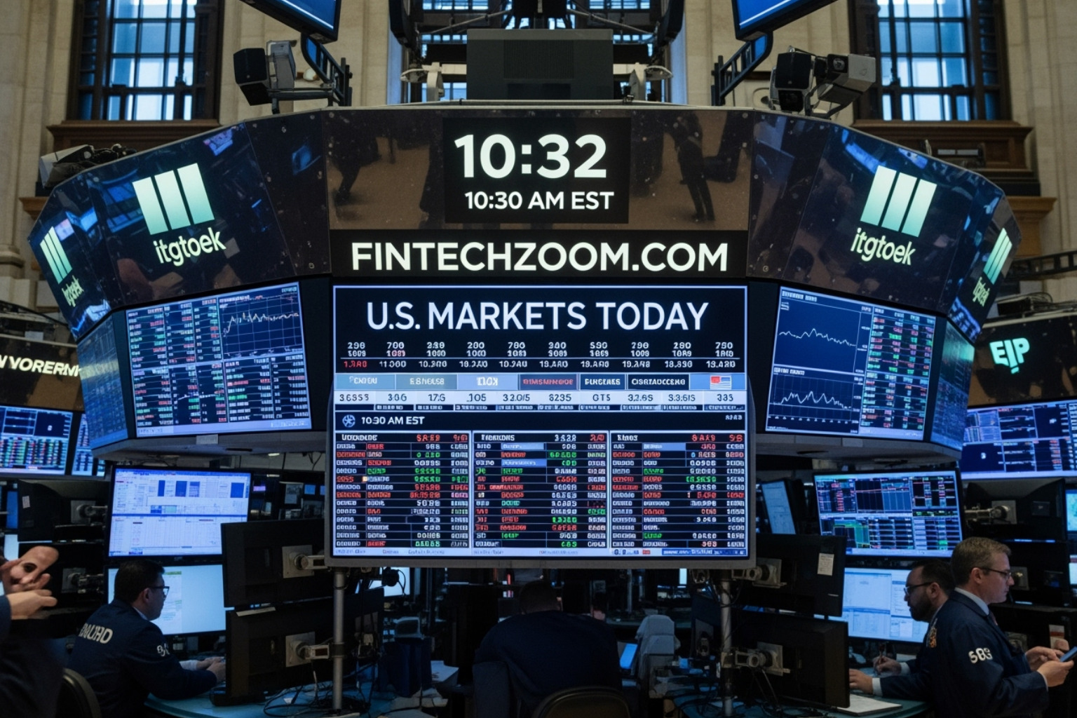 Newspaper headline about interest rates and inflation - fintechzoom.com us markets today