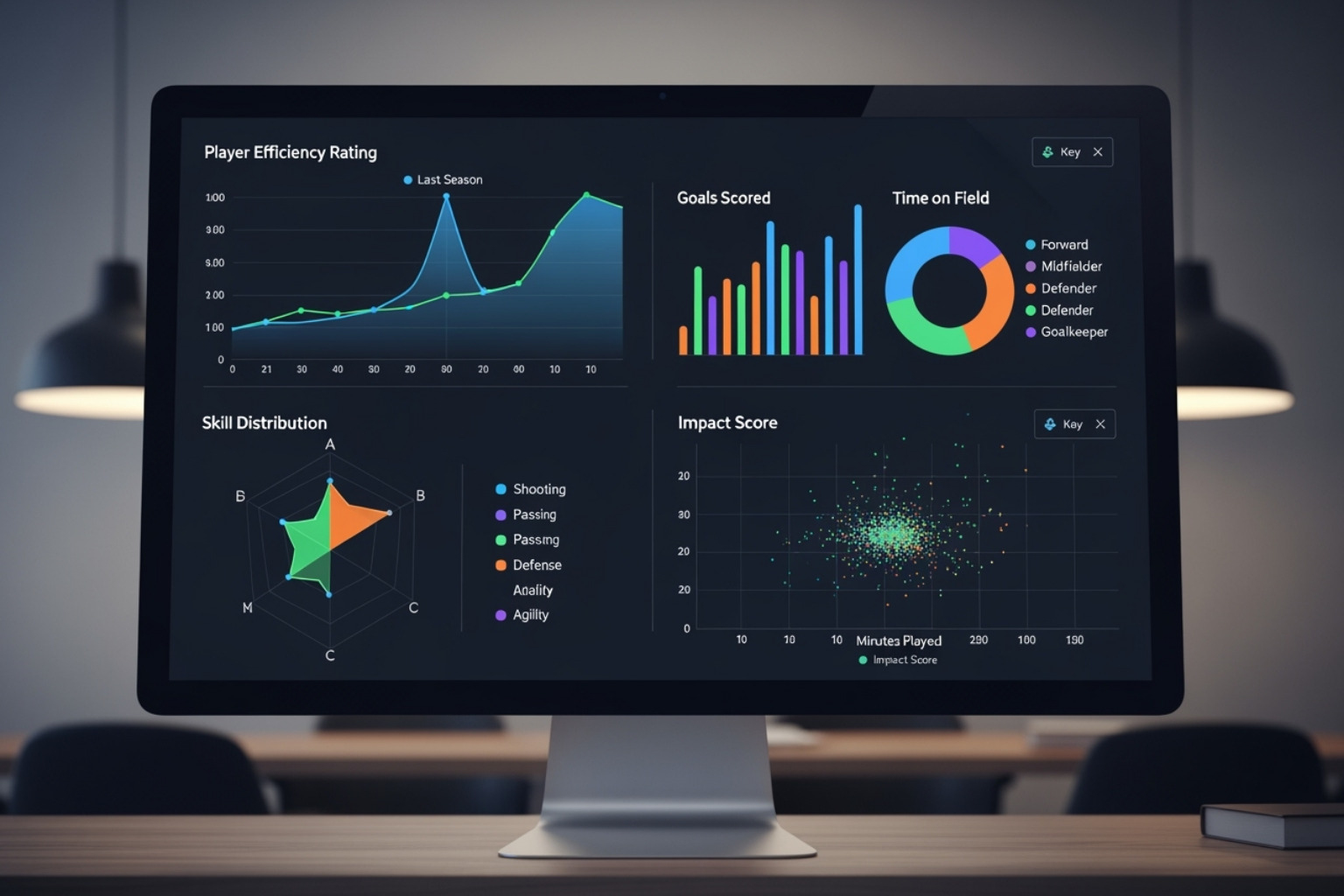 data analytics dashboard showing player performance metrics - esports news dualmedia